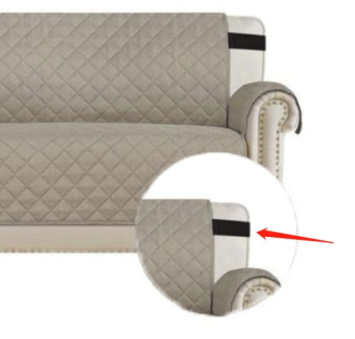 Durable sofa couch cover neatly fitted over a couch, protecting the furniture and giving it a fresh, clean look