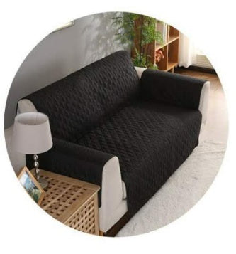 Durable sofa couch cover neatly fitted over a couch, protecting the furniture and giving it a fresh, clean look