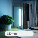 USB rechargeable LED sensor light bar mounted under a cabinet, emitting bright white light with a sleek modern design