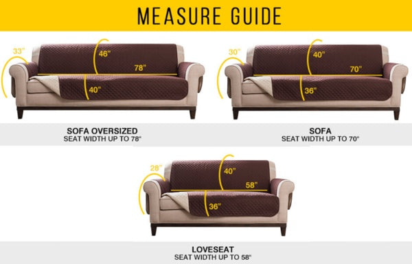 Durable sofa couch cover neatly fitted over a couch, protecting the furniture and giving it a fresh, clean look