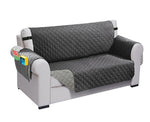 Durable sofa couch cover neatly fitted over a couch, protecting the furniture and giving it a fresh, clean look