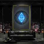Modern canvas art poster hanging on a wall, adding stylish and contemporary decor to a room interior