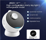 Rechargeable Galaxy Star Light Projector with adjustable focus and single projection disk for ambient lighting and starry sky simulation.