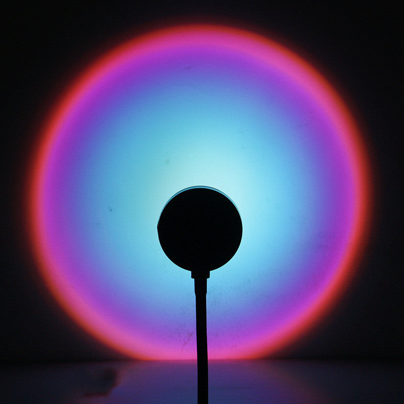 Blue and pink gradient from Sunset Projection Lamp - Adjustable Decor, delivering a dreamy and colorful ambient lighting effect.