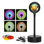 Sunset Projection Lamp - Adjustable Decor with RGB color filters, projecting vivid gradients for mood lighting and aesthetic decor.